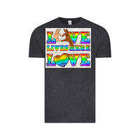 Vintage Black Western LGBTQ+ Love Lives Here Tumbler Vintage Tee - BundleAndBundleShop