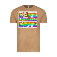 Vintage Camel Western LGBTQ+ Love Lives Here Tumbler Vintage Tee - BundleAndBundleShop