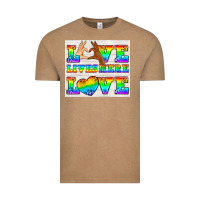 Vintage Coffee Western LGBTQ+ Love Lives Here Tumbler Vintage Tee - BundleAndBundleShop