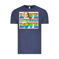 Vintage Denim Western LGBTQ+ Love Lives Here Tumbler Vintage Tee - BundleAndBundleShop