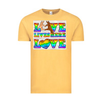 Vintage Mustard Western LGBTQ+ Love Lives Here Tumbler Vintage Tee - BundleAndBundleShop