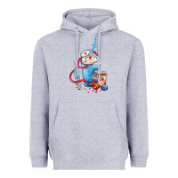 Heather Grey Nurse frappe coffee Heavyweight Hoodie - FaDigitalArtStudio