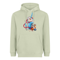 Matcha Nurse frappe coffee Heavyweight Hoodie - FaDigitalArtStudio