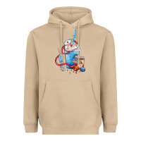 Mushroom Nurse frappe coffee Heavyweight Hoodie - FaDigitalArtStudio