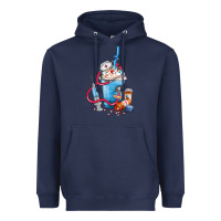 Navy Nurse frappe coffee Heavyweight Hoodie - FaDigitalArtStudio
