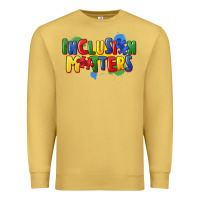 Antique Gold Inclusion matters Premium Sweatshirt - FaDigitalArtStudio
