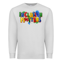 Dove Grey Inclusion matters Premium Sweatshirt - FaDigitalArtStudio