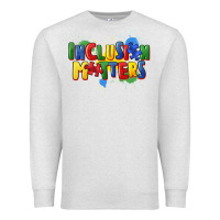 Oatmeal Heather Inclusion matters Premium Sweatshirt - FaDigitalArtStudio