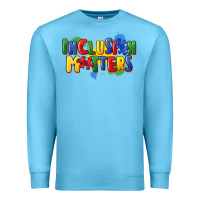 Ocean Blue Inclusion matters Premium Sweatshirt - FaDigitalArtStudio