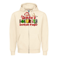 Sandshell santas favorite softball player Zipper Hoodie - CowGirlArtShop