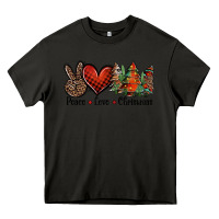 Asphalt Peace love western christmas trees Heavy Core Tee - Jasminsmagicworld