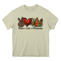 Mossy Peace love western christmas trees Heavy Core Tee - Jasminsmagicworld