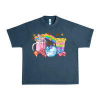 Midnight Navy Unicorn Coffee Cup With Star Bbs Urban Heavy Tee - BundleAndBundleShop