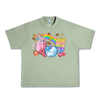 Oil Green Unicorn Coffee Cup With Star Bbs Urban Heavy Tee - BundleAndBundleShop