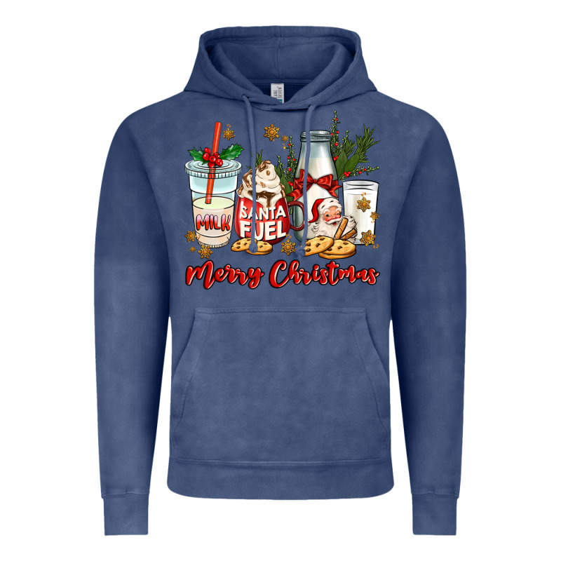 Santa Fuel Merry Christmas Vintage Hoodie by MaliasSmallBusiness | Teevron