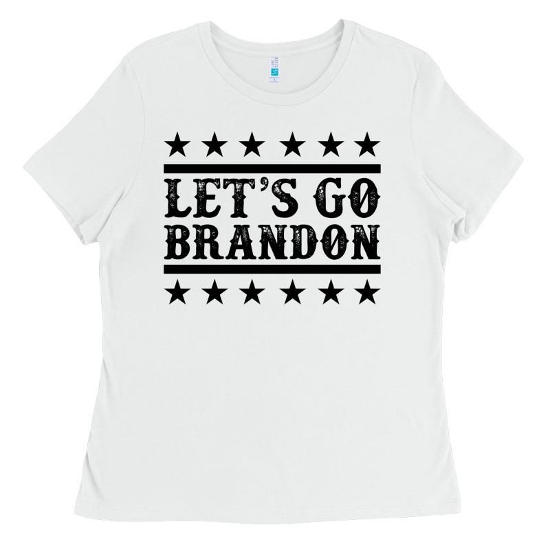 Let's Go Brandon Black Ladies Tee by Jasminsmagicworld | Teevron