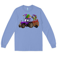 Colony Blue mardi gras mask crawfish farm tractor Long Sleeve Tee - RanaPortraitStore