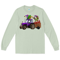 Matcha mardi gras mask crawfish farm tractor Long Sleeve Tee - RanaPortraitStore