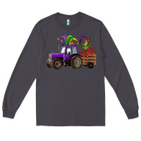 Smoke mardi gras mask crawfish farm tractor Long Sleeve Tee - RanaPortraitStore