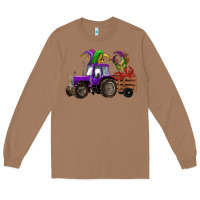 Toasted Coconut mardi gras mask crawfish farm tractor Long Sleeve Tee - RanaPortraitStore