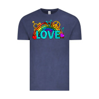 Vintage Denim Western LGBTQ+ Love Rainbow Vintage Tee - BundleAndBundleShop