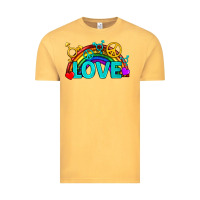 Vintage Mustard Western LGBTQ+ Love Rainbow Vintage Tee - BundleAndBundleShop