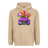Mushroom Mardi Gras Truck Leopard Mask Heavyweight Hoodie - FaDigitalArtStudio