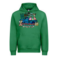 Emerald Happy Easter  truck Urban Hoodie - CowhideDigitalArt