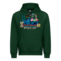 Forest Green Happy Easter  truck Urban Hoodie - CowhideDigitalArt