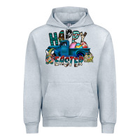 Heather Grey Happy Easter  truck Urban Hoodie - CowhideDigitalArt