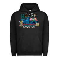 Pigment Black Happy Easter  truck Urban Hoodie - CowhideDigitalArt