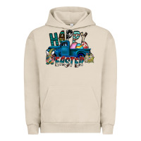 Pigment French Oak Happy Easter  truck Urban Hoodie - CowhideDigitalArt