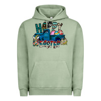Pigment Oil Green Happy Easter  truck Urban Hoodie - CowhideDigitalArt