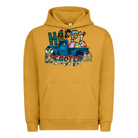 Pigment Peanut Butter Happy Easter  truck Urban Hoodie - CowhideDigitalArt