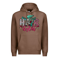 Chestnut hair stylist Premium Hoodie - OliviaCreatesArt