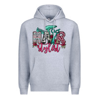 Heather Grey hair stylist Premium Hoodie - OliviaCreatesArt