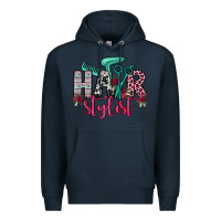 Navy hair stylist Premium Hoodie - OliviaCreatesArt