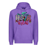 Purple hair stylist Premium Hoodie - OliviaCreatesArt