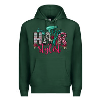 Sports Green hair stylist Premium Hoodie - OliviaCreatesArt