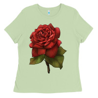 Matcha Oklahoma Rose Illustrations Ladies Tee - LillyAllenDesigns