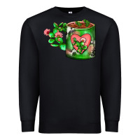 Black Cactus Coffee cup Premium Sweatshirt - FaDigitalArtStudio