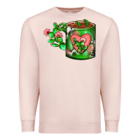 Pale Pink Cactus Coffee cup Premium Sweatshirt - FaDigitalArtStudio