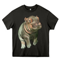 Asphalt baby hippo Heavy Core Tee - LillyAllenDesigns