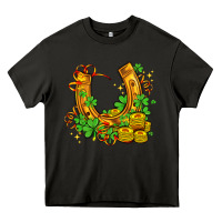 Asphalt horseshoe with shamrocks and coin Heavy Core Tee - AdoDesignShop