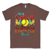 Chestnut I'm a Softball mom we don't do that keep calm Classic Tee - BundleAndBundleShop