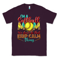 Plum I'm a Softball mom we don't do that keep calm Classic Tee - BundleAndBundleShop