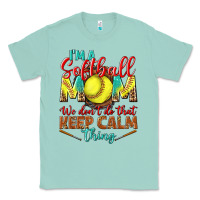 Seafoam I'm a Softball mom we don't do that keep calm Classic Tee - BundleAndBundleShop