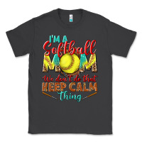 Smoke I'm a Softball mom we don't do that keep calm Classic Tee - BundleAndBundleShop