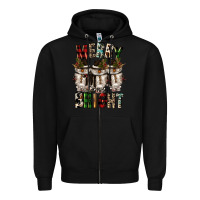 Black merry and bright Zipper Hoodie - CowGirlArtShop