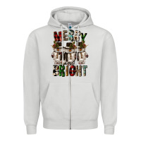 Dove Grey merry and bright Zipper Hoodie - CowGirlArtShop